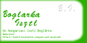 boglarka isztl business card