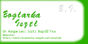 boglarka isztl business card